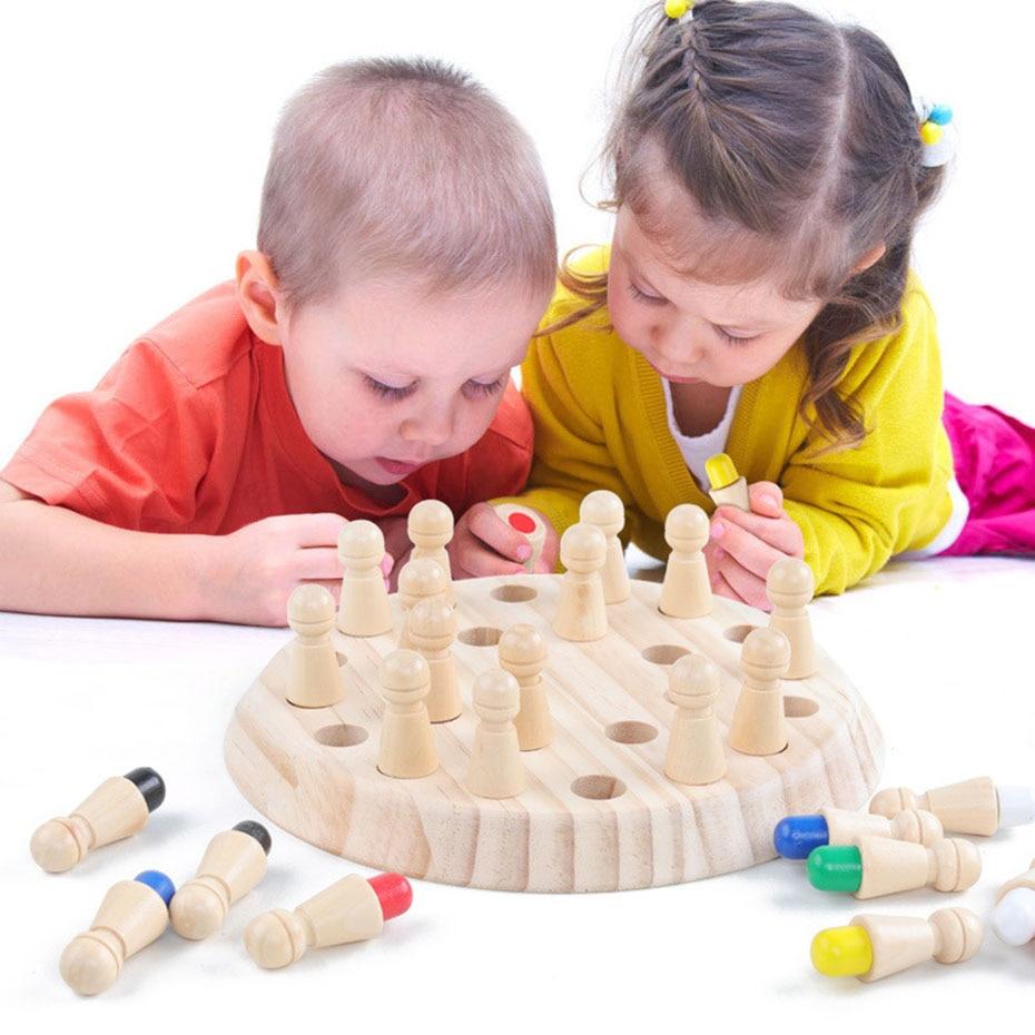Educational wooden chess game for good memory - Super Chic Toys